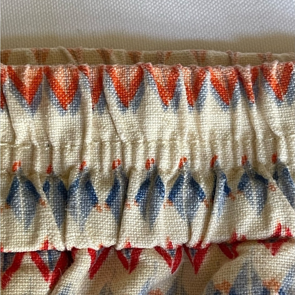 J. CREW LINEN BLEND PULL-ON AZTEC BOHEMIAN SHORTS SZ 8 - Picture 6 of 6